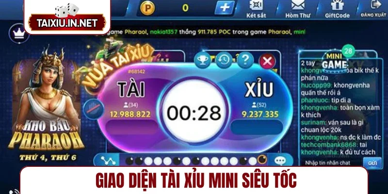 Giao diện tài xỉu mini siêu tốc