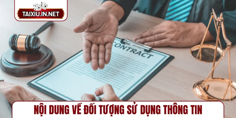 Nội dung về đối tượng sử dụng thông tin